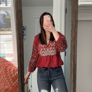 Peplum anthropology shirt